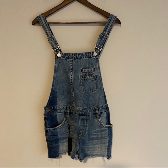 Blank NYC Funny Bone Denim Short Overalls - Picture 6 of 9